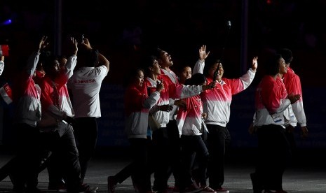  Delegasi Indonesia untuk SEA Games 2015 (Antara/Nyoman Budhiana)