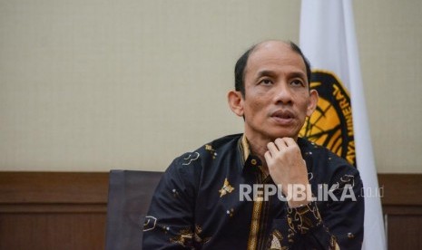 Wakil Menteri Energi Sumberdaya Mineral (ESDM) Arcandra Tahar saat di wawancarai Harian umum Republika di Gedung ESDM, Jakarta Pusat, Kamis (3/10/2019).