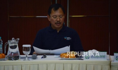 Menteri Kesehatan Terawan menghadiri pertemuan di Kantor Pusat BPJS Kesehatan, Jalan Letjend Suprapto, Cempaka Putih, Jakarta, Jumat (25/10/2019).