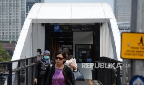 Halte Transjakarta Tosari baru beroperasi setelah di resmikan PT.Transportasi Jakarta, Jalan Sudirman, Jakarta, Senin (4/11/2019).