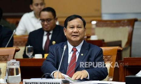 Menhan Prabowo optimistis kemandirian alutsista dalam negeri. Foto Prabowo Subianto (ilustrasi) 