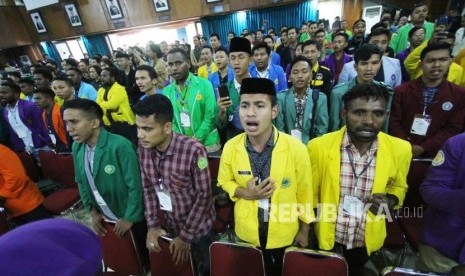 Ratusan mahasiswa yang tergabung dalam BEM Nusantara hadir saat Pratemu BEM Nusantara ke-XII.