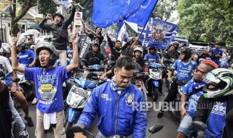 Sejumlah Bobotoh Persib Bandung. Ilustrasi.