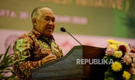 Din Imbau Umat Patuhi Ahli Kesehatan dan Fatwa MUI. Ketua Dewan Pertimbangan MUI, Prof Din Syamsuddin.