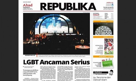 Harian Republika edisi 24 Januari 2016.