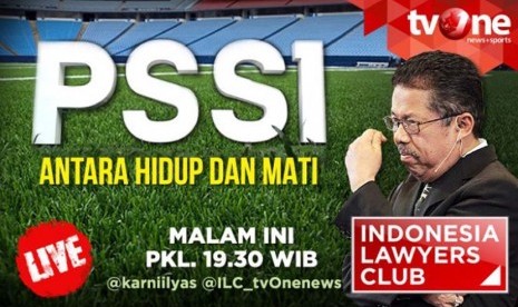 Acara diskusi PSSI di program ILC TV One.