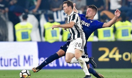  Lazio menang 2-1 atas Juventus pada lanjutan Liga Seri A Italia di Stadion Allianz, Turin, Ahad (15/10) dini hari WIB.