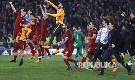  AS Roma  berhasil mengalahkan Barcelona 3-0 pada leg kedua babak delapan besar Liga Champions Eropa di Stadion Olimpico, Rabu (11/4) dini hari WIB. 