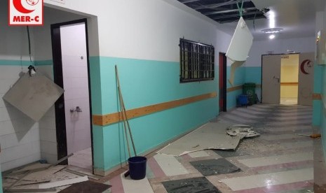 The Indonesian hospital in Gaza, Palestine, damaged by Israeli military air strikes on Oct 27.