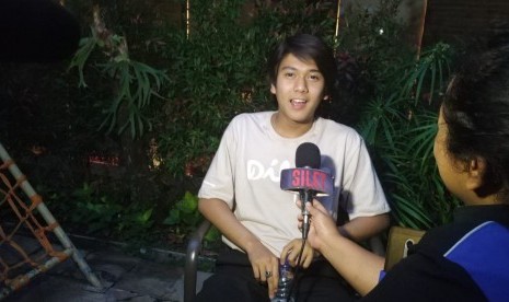 Pemeran Dilan, Iqbaal Ramadhan, di Hotel Jayakarta, Kota Bandung, Senin (29/10). 