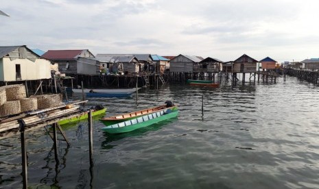 Kampung nelayan di Kalimantan