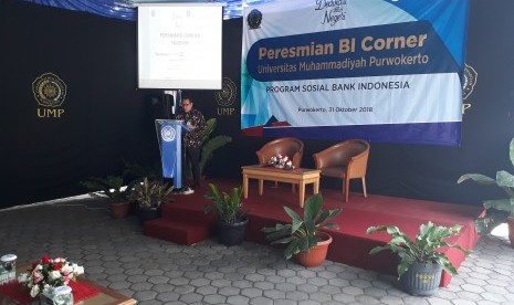 Bank Indonesia Perwakilan Purwokerto mendirikan BI Corner di Perpustakaan  UMP. Kepala BI Perwakilan Purwokerto Agus Chusaini dan Rektor UMP Dr  Syamsuhadi Irsyad, meresmikan keberadaan BI Corner ini, Rabu (31/10).