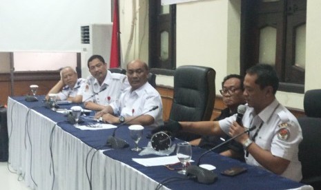 Konferensi Pers di KNKT, Jakarta Pusat, Rabu (7/11). 