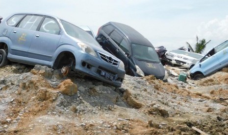 Keadaan Petobo, Kota Palu, Sulawesi Tengah setelah genap sebulan terjadinya likuifaksi. Jumat (9/11). 