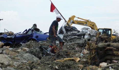 Keadaan Petobo, Kota Palu, Sulawesi Tengah setelah genap sebulan terjadinya likuifaksi. Jumat (9/11). 