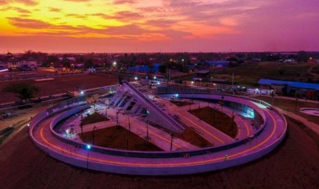 Monumen kapsul waktu di Merauke, Papua, menjadi salah satu destinasi wisata Papua.