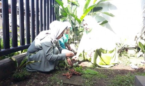 Ibu-ibu perumahan di Kecamatan Sukaraja, Kabupaten Sukabumi Jawa Barat memproduksi minuman jamu dari halaman rumah dan dipasarkan hingga ke beberapa daerah Jumat (16/11).