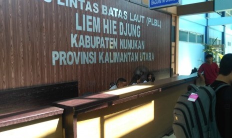 Pos lintas batas laut Liem Hie Djung, di Kabupaten Nunukan, Kalimatan Utara. 