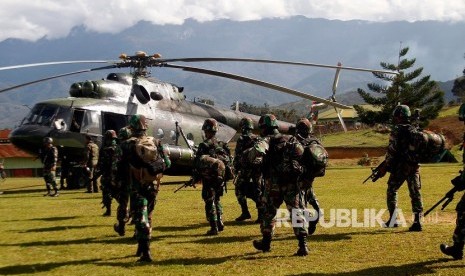 Prajurit TNI yang bertugas di Nduga (ilustrasi)