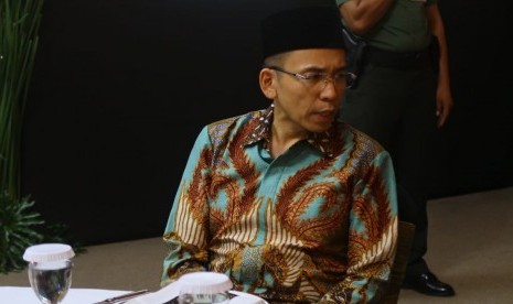 Mantan Gubernur Nusa Tenggara Barat (NTB) Muhammad Zainul Majdi atau Tuan Guru Bajang (TGB) menghadiri silaturahmi Keluarga Besar Partai Golkar, di Hotel Dharmawangsa, Kebayoran Baru, Jakarta, Selatan, Kamis malam, (20/12).