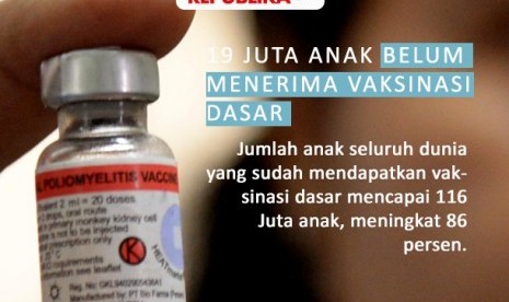 19 Juta anak belum menerima vaksinasi dasar