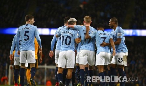   Manchester City meraih tiga poin penuh, usai mengalahkan tamunya Wolverhampton Wanderers dengan skor 3-0 dalam pekan Primer Liga Inggris ke-22, Selasa (15/1) dini hari. 