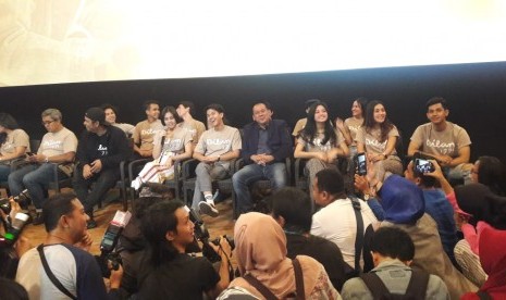 Konferensi pers peluncuran official trailer Dilan 1991 di Jakarta. Film ini bakal tayang 28 Februari 2019 mendatang.