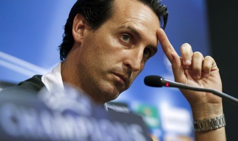 Pelatih Villarreal Unai Emery.