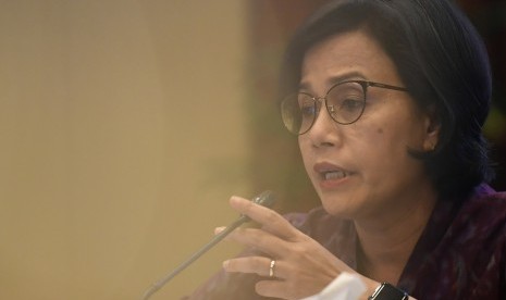 APBN 2019: Menteri Keuangan Sri Mulyani menyampaikan realisasi Anggaran Pendapatan dan Belanja Negara (APBN) 2019 di Kementerian Keuangan, Jakarta, Rabu (20/2/2019). 