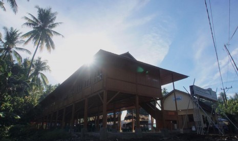 Sekolah ramah gempa Yayasan Pondok Pesantren Tarbiyatul Islamiyah di Lombok Utara yang diresmikan Dompet Dhuafa pada Rabu (13/3).