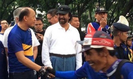 Ketua DPW Nasdem Jabar, Saan Mustopa bersama dengan Surya Paloh.