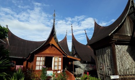 Kawasan Seribu Rumah Gadang di Kabupaten Solok Selatan, Sabtu (23/3). 