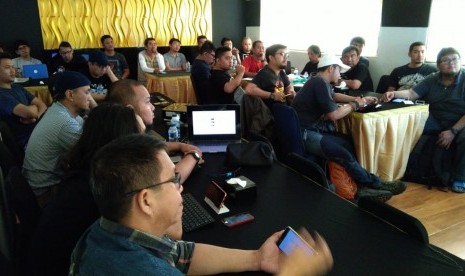 Suasana pelatihan Search Engine Optimization (SEO) yang digelar Forum Wartawan Otomotif (Forwot) Sabtu (23/3).