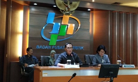 Kepala BPS Suhariyanto dalam konferensi pers. ilustrasi