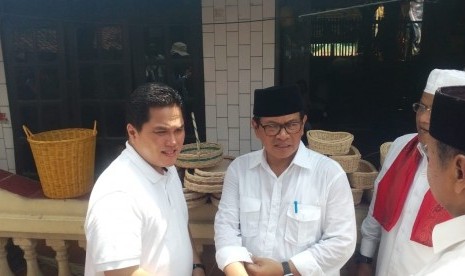 Ketua TKN Jokowi-Ma'ruf, Erick Thohir hadir dalam kampanye akbar Jokowi di Cirebon, Jumat (5/4). 