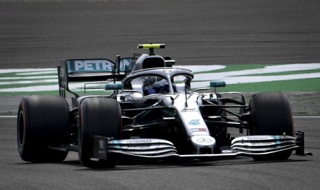 Pembalap Formula Satu Finlandia Valtteri Bottas dari Mercedes AMG GP. 