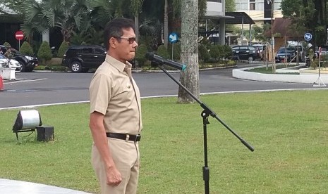 Apel gabungan di halaman kantor Gubernur Sumbar, Padang, Senin (6/5) dalam rangka menyambut bulan suci Ramadhan 1440 H