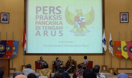 Diskusi Praksis Pendidikan Pancasila di Ruang Sidang Utama  Rektorat UNY, Kamis (9/5).