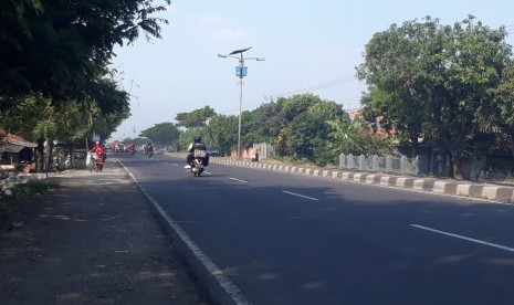 Jalur Pantura yang melintasi Karawang, Subang dan Indramayu mulai sepi pemudik, Sabtu (1/6) 