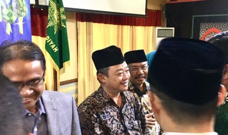 Sekretaris Umum Pimpinan Pusat (PP) Muhammadiyah, Abdul Muti, halal bi halal dengan seluruh jajaran Muhammadiyah pusat maupun daerah di Gedung Pusat Muhammadiyah, Senin (17/6). 