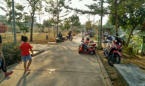 Kondisi terkini Taman Kalijodo, Jakarta Utara, Senin (8/7).