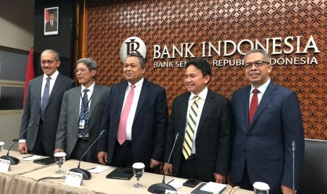 Bank Indonesia menggelar Rapat Dewan Gubenur (RDG) Juli 2019 di gedung Bank Indonesia, Jakarta, Kamis (18/7).