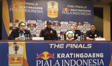 Konferensi Pers Persija Jakarta (Marko Simic dan Julio Banuelos) jelang laga leg pertama Final Piala Indonesia di Stadion Utama Gelora Bung Karno (SUGBK), Sabtu (20/7).