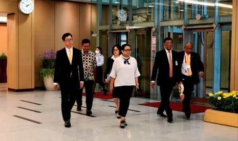 Menteri Luar (Menlu) Negeri Indonesia Retno LP Marsudi tiba di Bangkok untuk menghadiri pertemua Para Menlu ASEAN, Selasa - Jumat (30 Juli - 2 Agustus 2019).