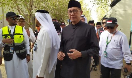 Menteri Agama yang juga amirul Hajj Indonesia meninjau kesiapan Arafah, Muzdalifah, dan Mina (Armuzna), Senin (5/8). Sekitar 70 persen Armuzna sudah siap menyambut jamaah saat puncak haji pada 9 Dzulhijjah. 