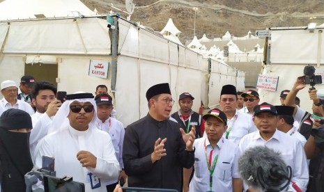 Menteri Agama yang juga amirul Hajj Indonesia meninjau kesiapan Arafah, Muzdalifah, dan Mina (Armuzna), Senin (5/8). Sekitar 70 persen Armuzna sudah siap menyambut jamaah saat puncak haji pada 9 Dzulhijjah. 