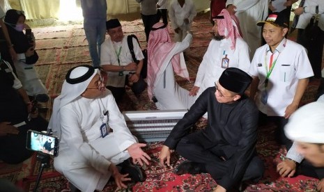 Menteri Agama yang juga amirul Hajj Indonesia meninjau kesiapan Arafah, Muzdalifah, dan Mina (Armuzna), Senin (5/8). Sekitar 70 persen Armuzna sudah siap menyambut jamaah saat puncak haji pada 9 Dzulhijjah. 