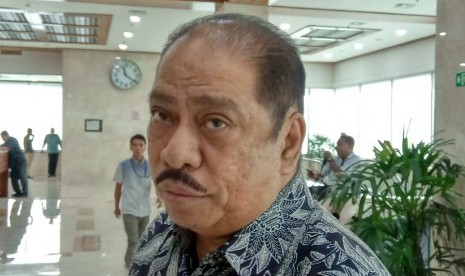 Ketua Komisi XI DPR RI Melchias Marcus Mekeng menanggapi rencana pemindahan ibu kota negara, di Gedung Nusantara II, Komplek Parlemen RI, Jakarta, Selasa (27/8).