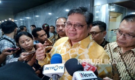 Ketua Umum Partai Golkar Airlangga Hartanto di Komplek Parlemen, Senayan, Jakarta, Kamis (5/9).