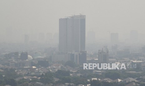 Kabut polusi udara. Ilustrasi